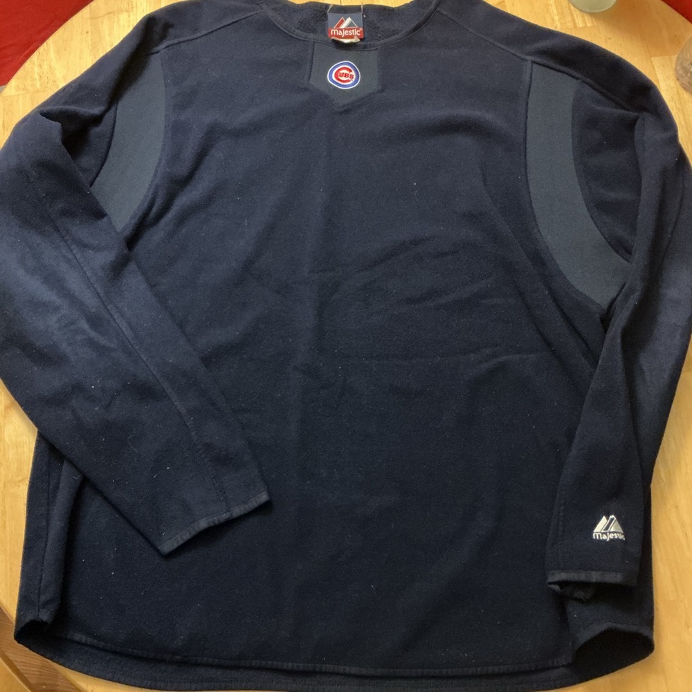 Majestic Dark Blue Shirt with Cubs Emblem